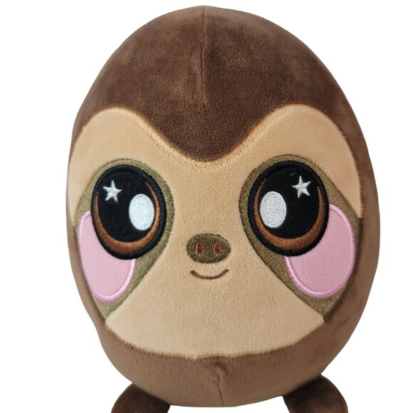 Squeezamals Sam the Sloth Plush Brown 8.5" Squish Stuffed Squeeze Slow Rise 2017 - Picture 2 of 9